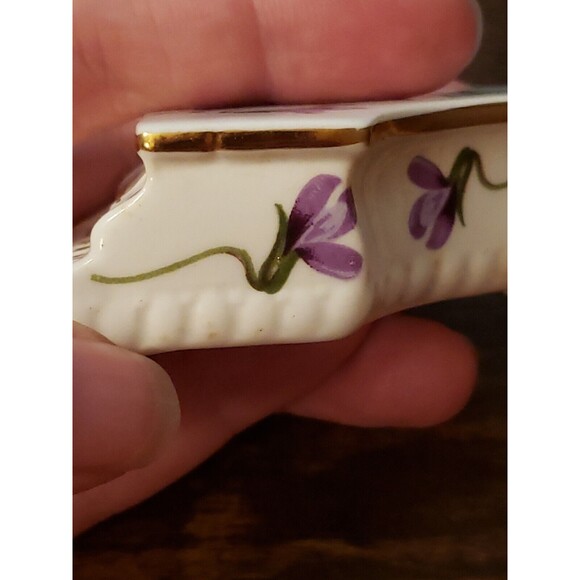 Hammersley Floral Violets Miniature Piano England Fine Bone China Doll House - Picture 9 of 11